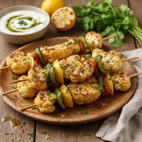 Zesty Grilled Cauliflower Skewers recipe