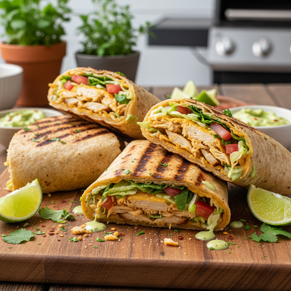 Zesty Grilled Chicken Crunch Wraps recipe