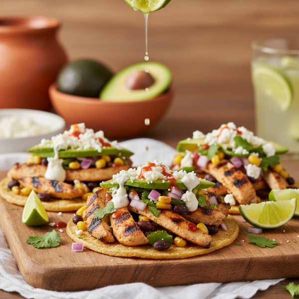 Zesty Grilled Chicken Tostadas with Tex-Mex Flair recipe