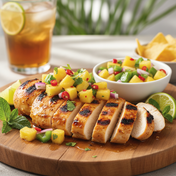 Zesty Grilled Chicken with Tropical Pineapple Salsa recipe