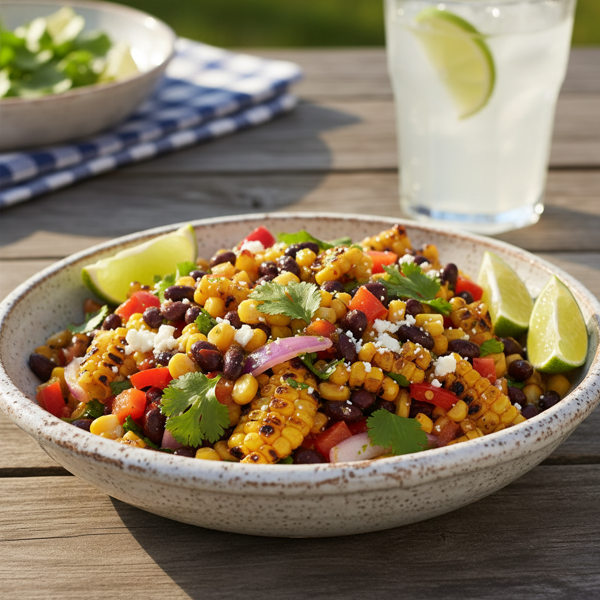 Zesty Grilled Corn and Black Bean Salad recipe