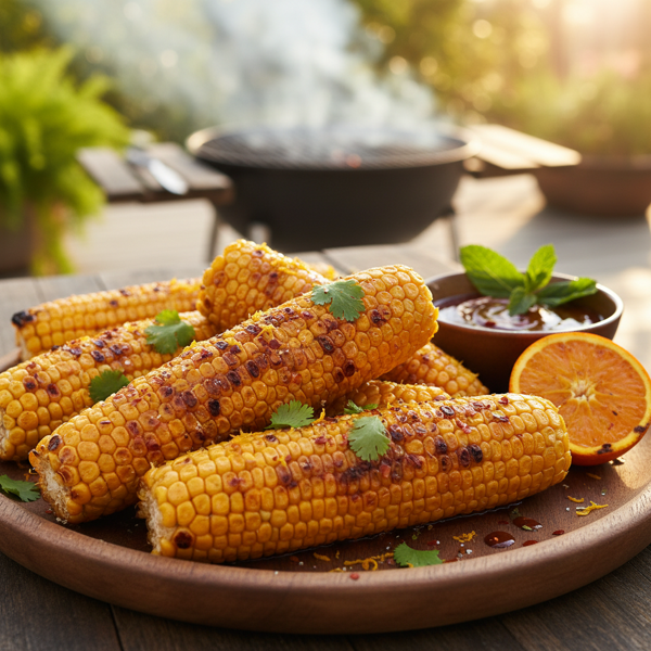 Zesty Grilled Corn with Hoisin-Orange Infusion recipe