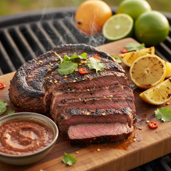 Zesty Grilled Flank Steak with Spiced Marinade recipe