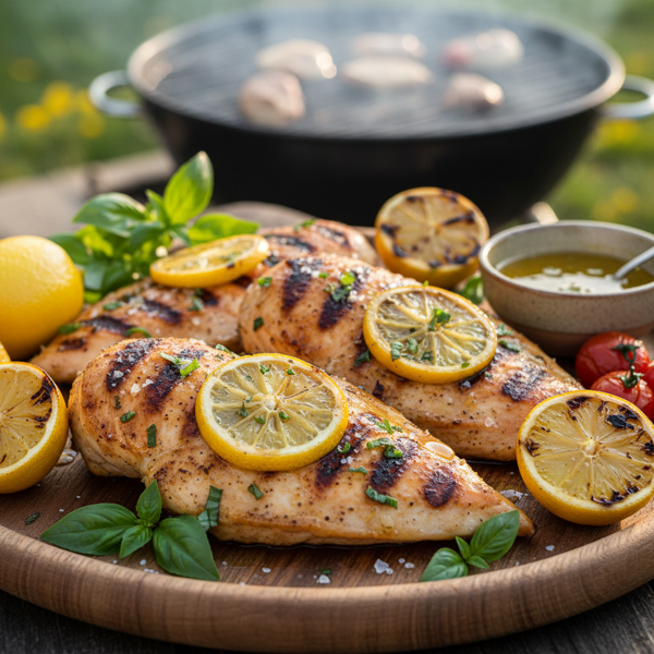 Zesty Grilled Lemon Basil Chicken recipe