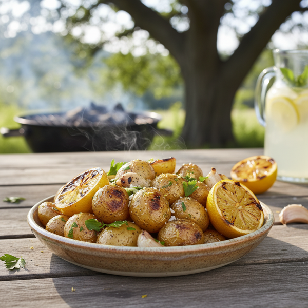 Zesty Grilled Lemon Garlic Potatoes recipe