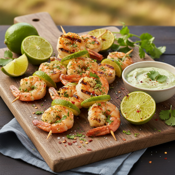 Zesty Grilled Lime Shrimp Skewers recipe