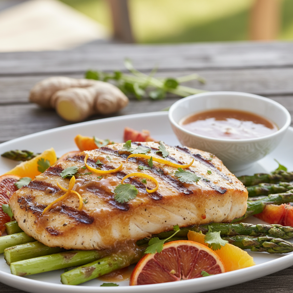 Zesty Grilled Mahi Mahi with Orange Ginger Glaze recipe
