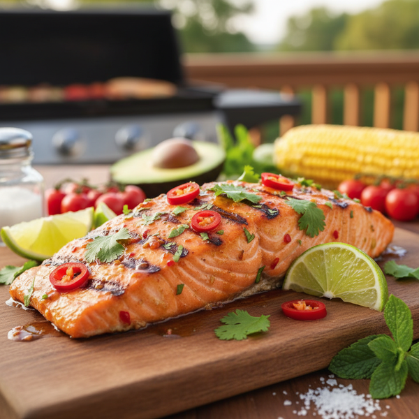Zesty Grilled Salmon with Chili-Lime Glaze recipe