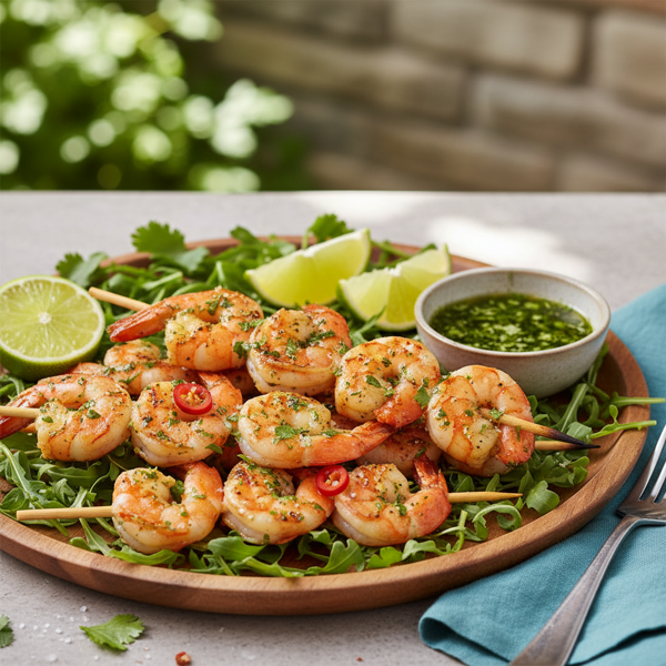 Zesty Grilled Shrimp with Lime-Cilantro Marinade recipe
