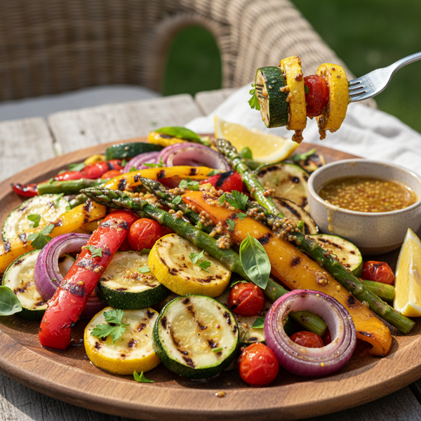 Zesty Grilled Vegetable Medley with Mustard Vinaigrette recipe