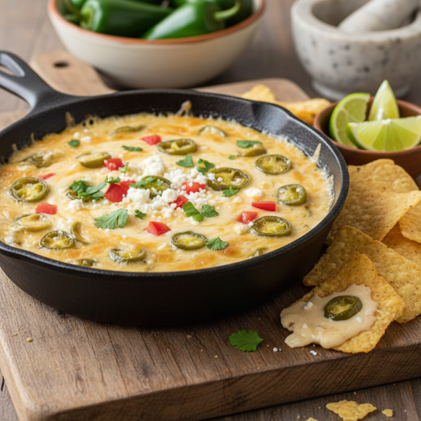 Zesty Hatch Chile Queso Dip recipe