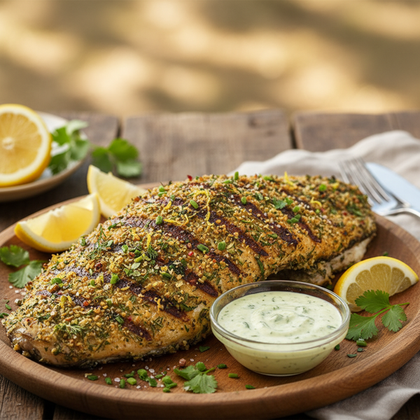 Zesty Herb-Crusted Grilled Catfish recipe