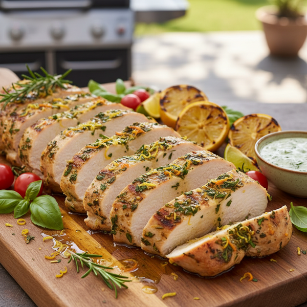 Zesty Herb-Infused Grilled Turkey Breast recipe
