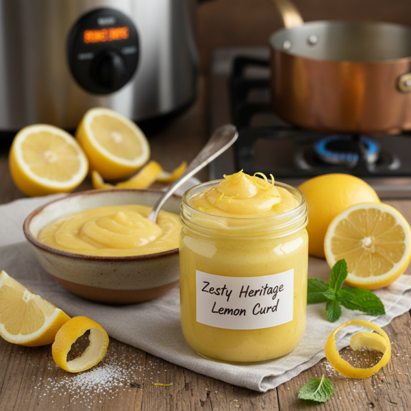Zesty Heritage Lemon Curd: Slow Cooker & Traditional Methods recipe