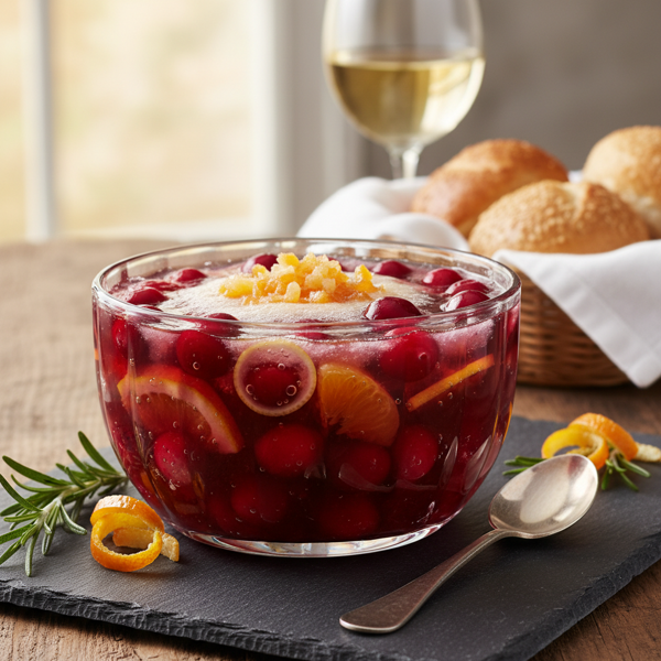 Zesty Homemade Cranberry & Citrus Gelatin Sauce recipe