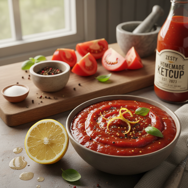 Zesty Homemade Ketchup recipe