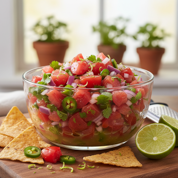 Zesty Homemade Salsa recipe