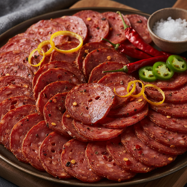 Zesty Homemade Spicy Pepperoni recipe