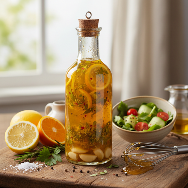 Zesty Homemade Vinaigrette Dressing recipe