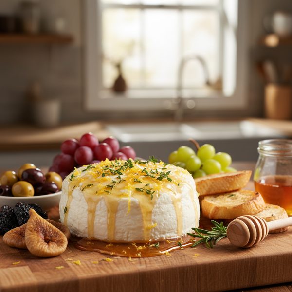 Zesty Honey-Infused Goat Cheese Delight recipe