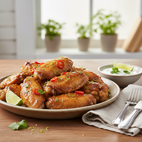 Zesty Honey-Lime Baked Chicken Wings recipe