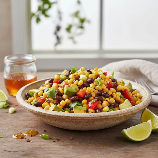 Zesty Honey-Lime Black Bean & Corn Fiesta Salad recipe