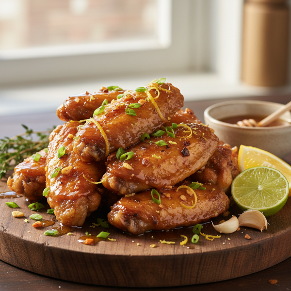 Zesty Honey Garlic Chicken Wings recipe