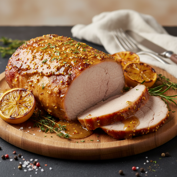 Zesty Honey Mustard Glazed Pork Loin recipe