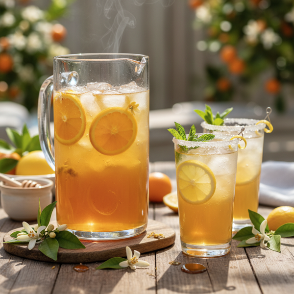 Zesty Honey Orange Blossom Lemonade recipe