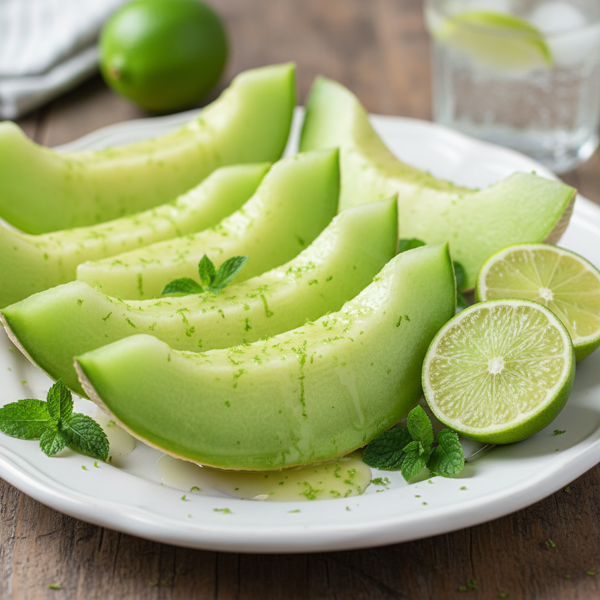 Zesty Honeydew Melon Wedges with Lime Drizzle recipe