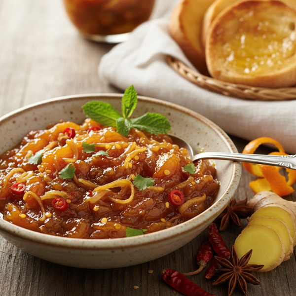 Zesty Hot Orange Ginger Chutney recipe