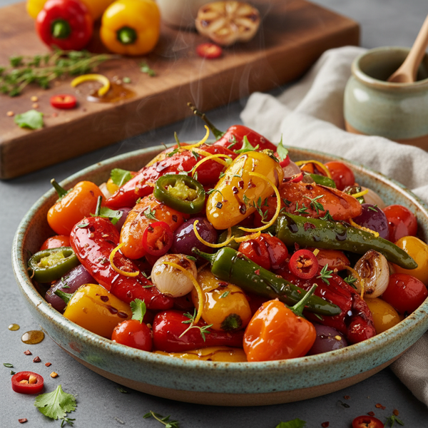 Zesty Hot & Sweet Pepper Medley recipe