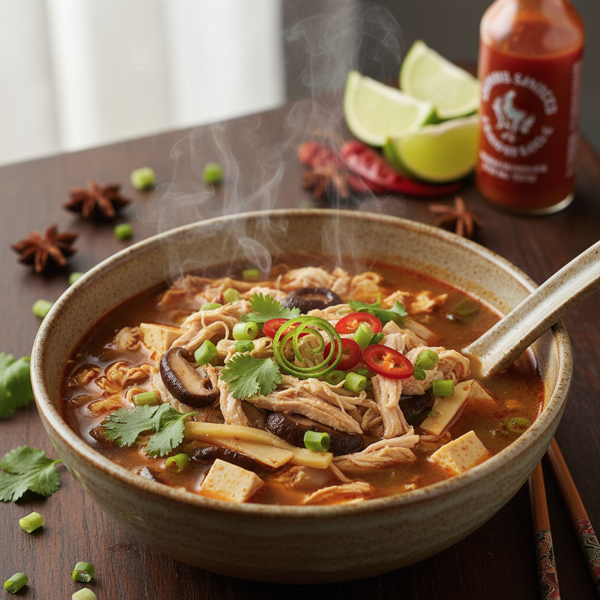 Zesty Hot and Sour Turkey Soup recipe