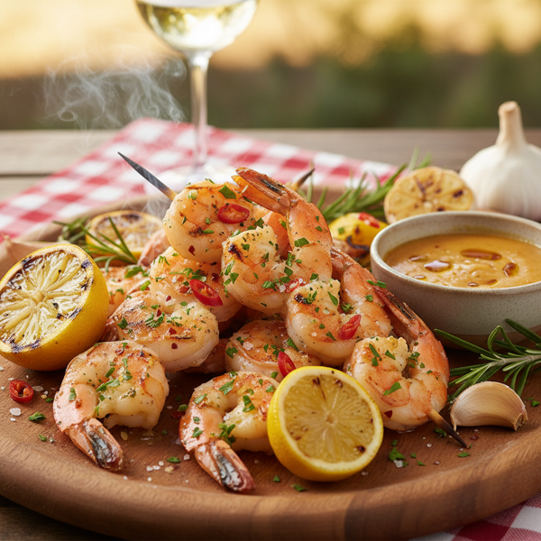 Zesty Italian Grilled Garlic Shrimp recipe