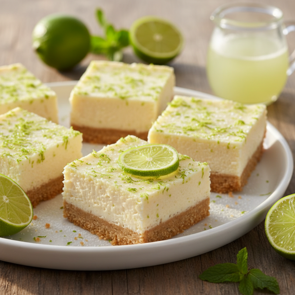 Zesty Key Lime Bliss Cheesecake Bars recipe