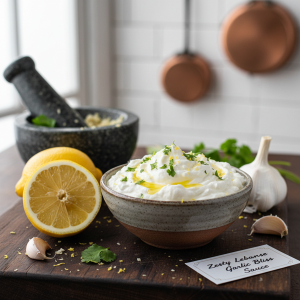 Zesty Lebanese Garlic Bliss Sauce recipe
