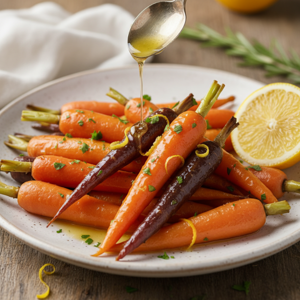 Zesty Lemon-Butter Glazed Baby Carrots recipe