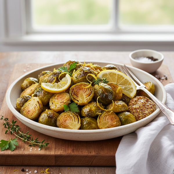 Zesty Lemon-Dijon Brussels Sprouts recipe