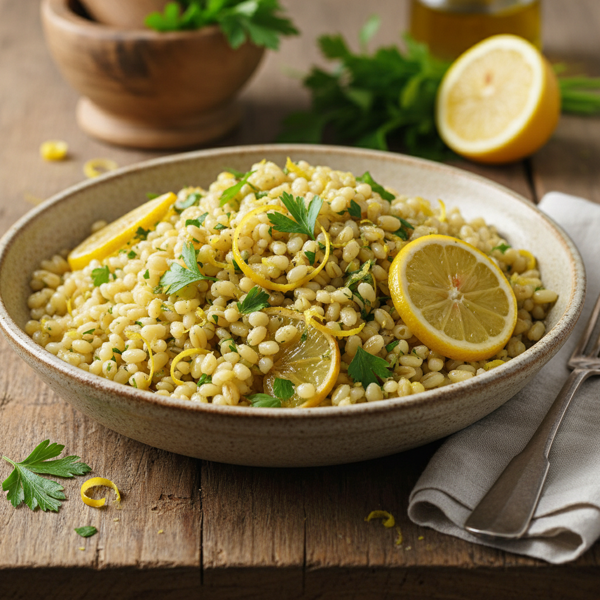 Zesty Lemon-Infused Barley with Fresh Parsley recipe