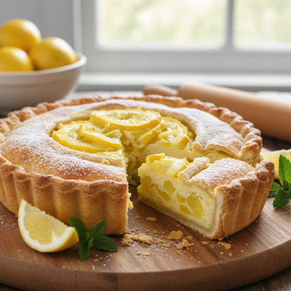 Zesty Lemon-Infused Yellow Squash Pie recipe