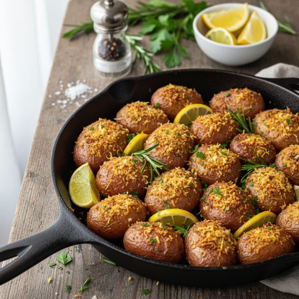 Zesty Lemon-Lime Roasted Red Potatoes with Garlic and Herbs recipe