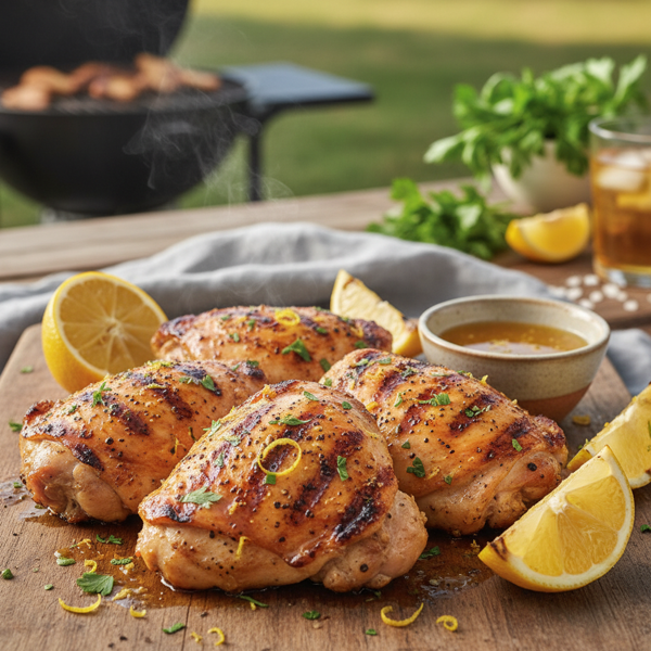 Zesty Lemon-Pepper Grilled Chicken Thighs recipe