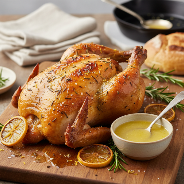 Zesty Lemon-Rosemary Rotisserie Chicken recipe