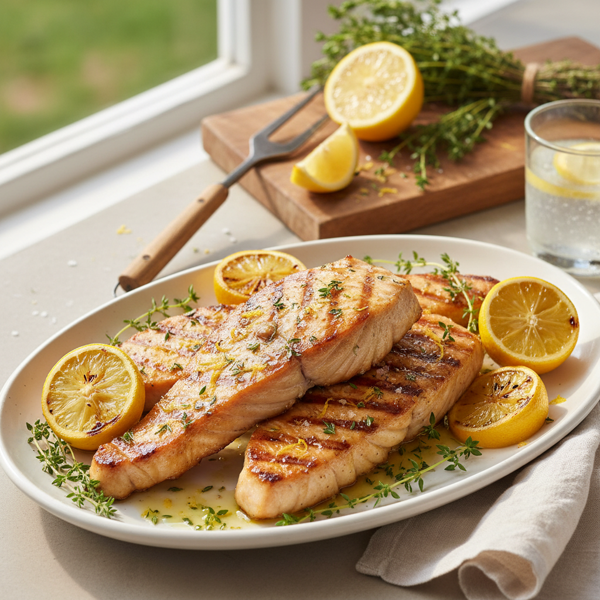 Zesty Lemon-Thyme Grilled Swordfish recipe