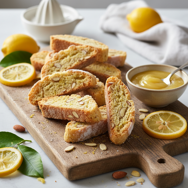 Zesty Lemon Almond Biscotti recipe