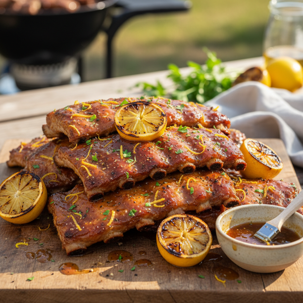 Zesty Lemon Barbecue Spareribs recipe