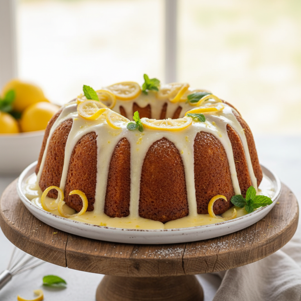 Zesty Lemon Bliss Drizzle Cake recipe