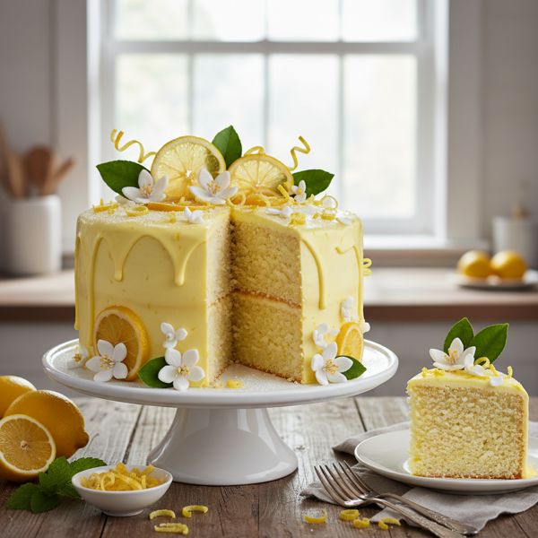 Zesty Lemon Blossom Cake recipe