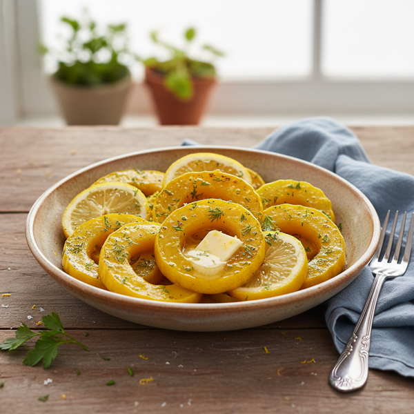 Zesty Lemon Butter Yellow Squash recipe