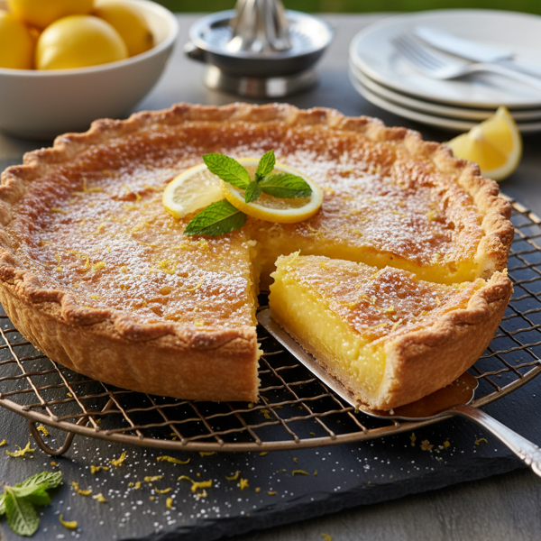 Zesty Lemon Chess Pie recipe